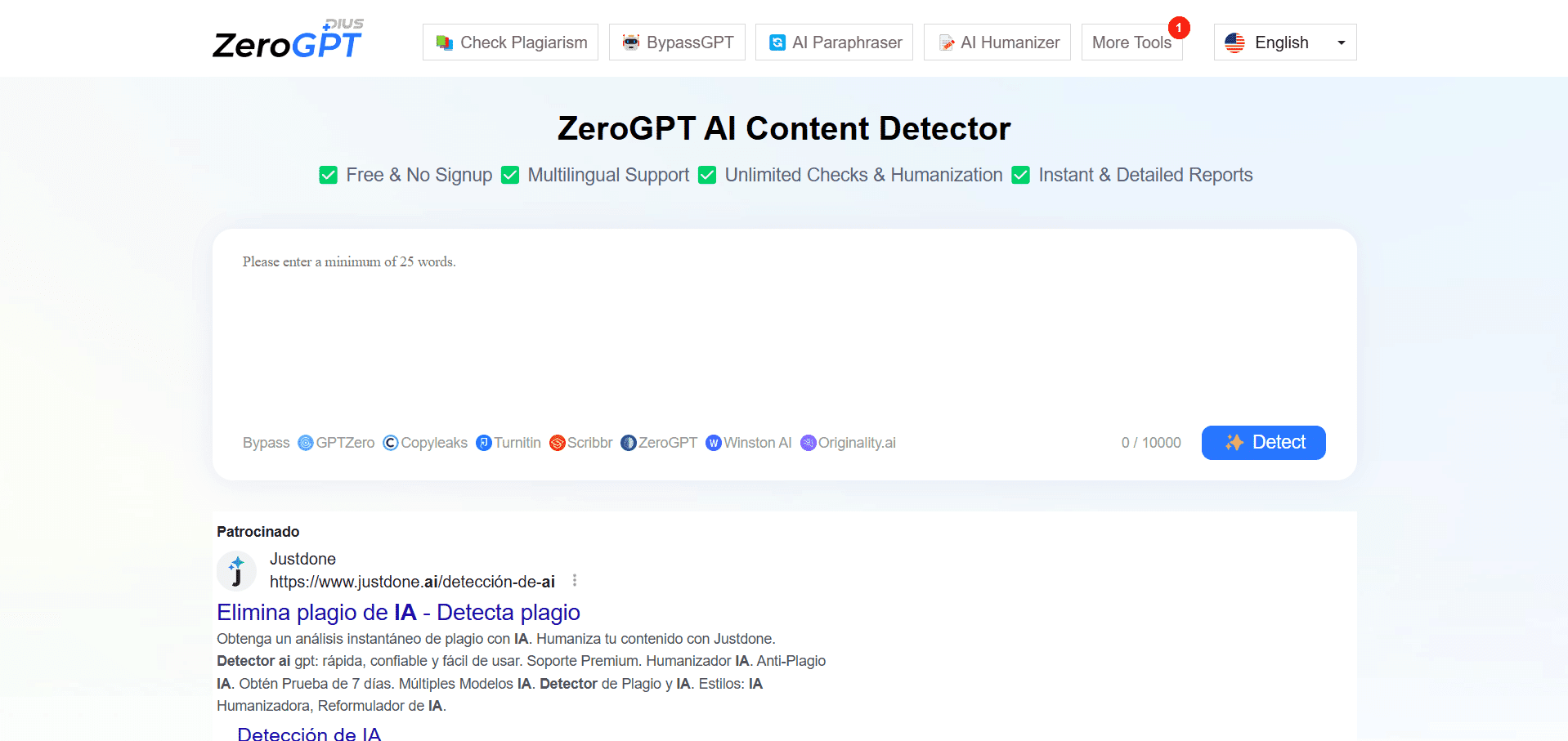 ZeroGPT Plus