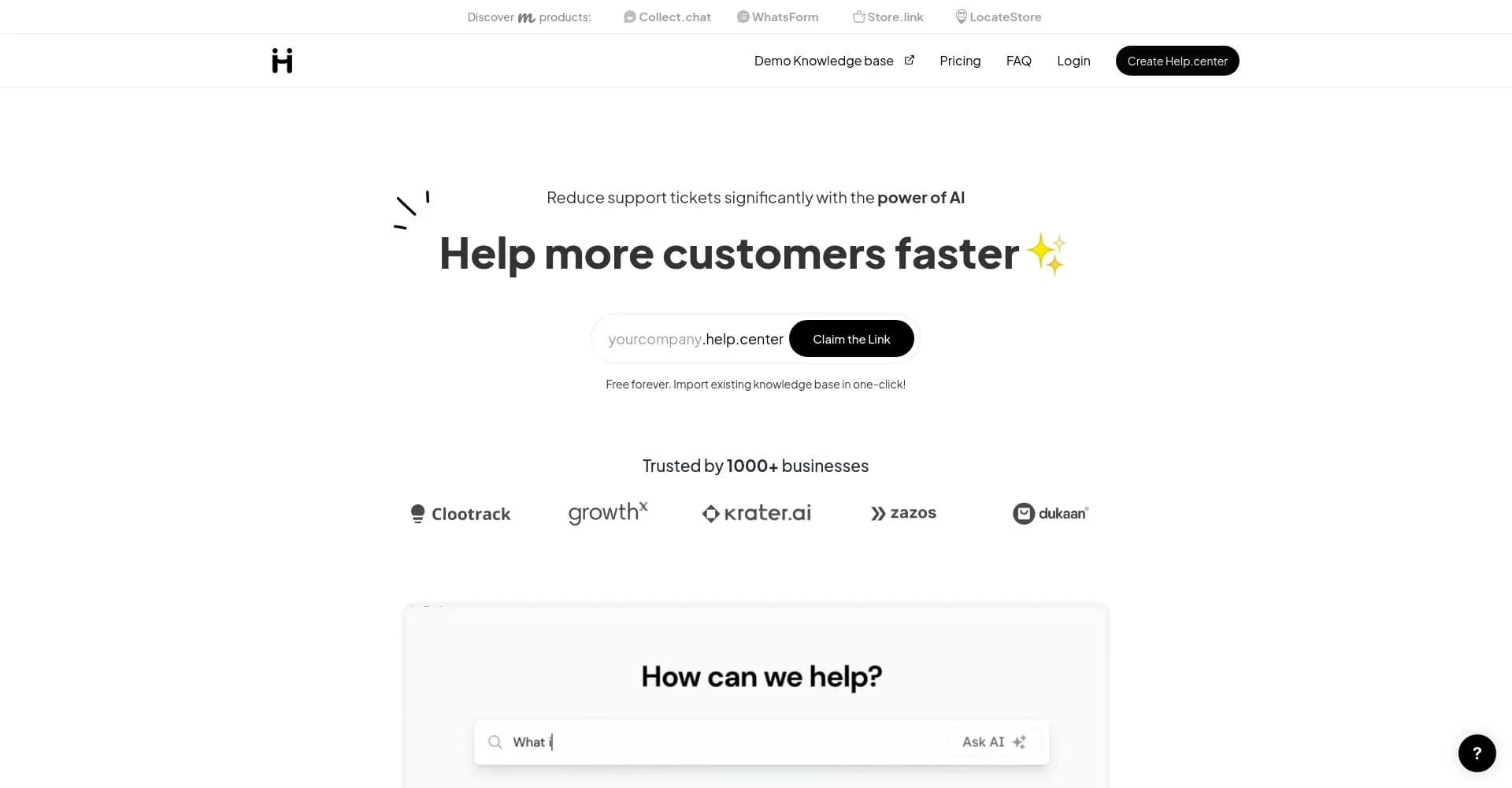 Help center
